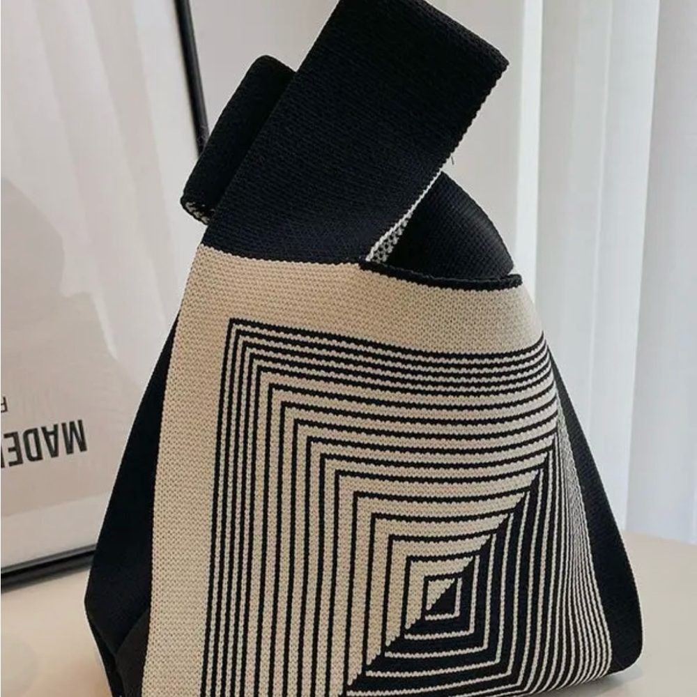 Chic Black and Cream Tote Bag